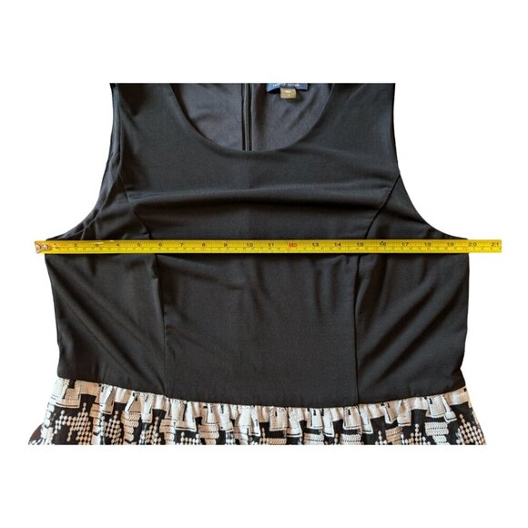 Tommy Hilfiger Fit & Flare Dress, Sz 14, Black/Ivory, Sleeveless, A-Line - Picture 9 of 12